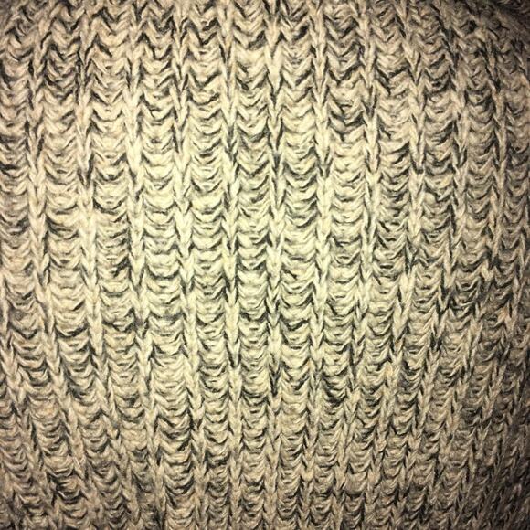 Guinevere Beige & Gray Wool & Cashmere Long Button Front Sweater L - Picture 6 of 10